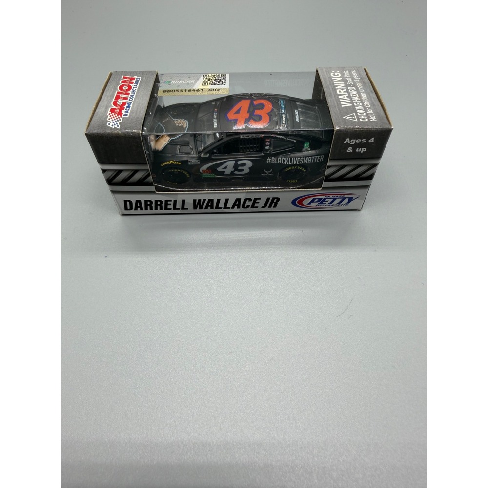Action Racing NASCAR Car Bubba Wallace 43 Black 2020 Camaro ZL1 1:64 Scale